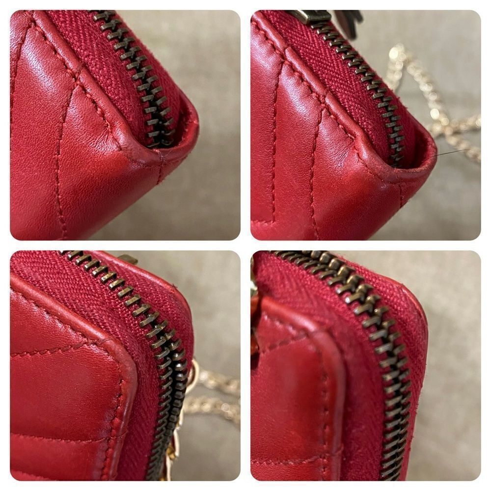 GUCCI GG Marmont Zip Around Wallet Crossbody 💼Red - Picture 13 of 16